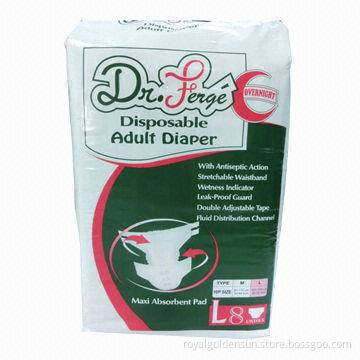 Disposable adult diapers for night use with very high absorption